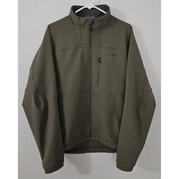 Mens Medium Patagonia Simple Guide Jacket Olive Full Zip Softshell *Please Read* - Picture 1 of 11